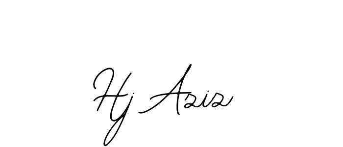 How to make Hj Aziz name signature. Use Bearetta-2O07w style for creating short signs online. This is the latest handwritten sign. Hj Aziz signature style 12 images and pictures png