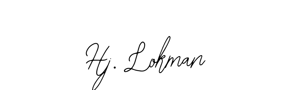 You should practise on your own different ways (Bearetta-2O07w) to write your name (Hj. Lokman) in signature. don't let someone else do it for you. Hj. Lokman signature style 12 images and pictures png