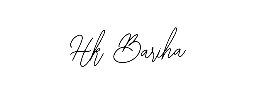 Design your own signature with our free online signature maker. With this signature software, you can create a handwritten (Bearetta-2O07w) signature for name Hk Bariha. Hk Bariha signature style 12 images and pictures png