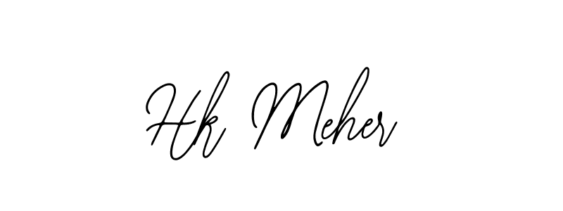 Similarly Bearetta-2O07w is the best handwritten signature design. Signature creator online .You can use it as an online autograph creator for name Hk Meher. Hk Meher signature style 12 images and pictures png