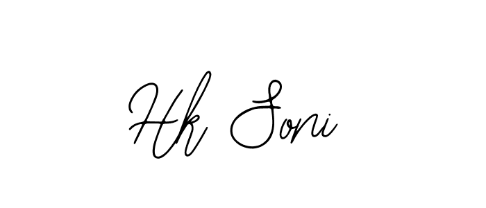 Design your own signature with our free online signature maker. With this signature software, you can create a handwritten (Bearetta-2O07w) signature for name Hk Soni. Hk Soni signature style 12 images and pictures png