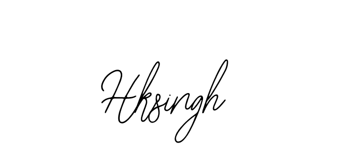 You should practise on your own different ways (Bearetta-2O07w) to write your name (Hksingh) in signature. don't let someone else do it for you. Hksingh signature style 12 images and pictures png