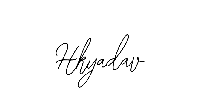 How to make Hkyadav name signature. Use Bearetta-2O07w style for creating short signs online. This is the latest handwritten sign. Hkyadav signature style 12 images and pictures png