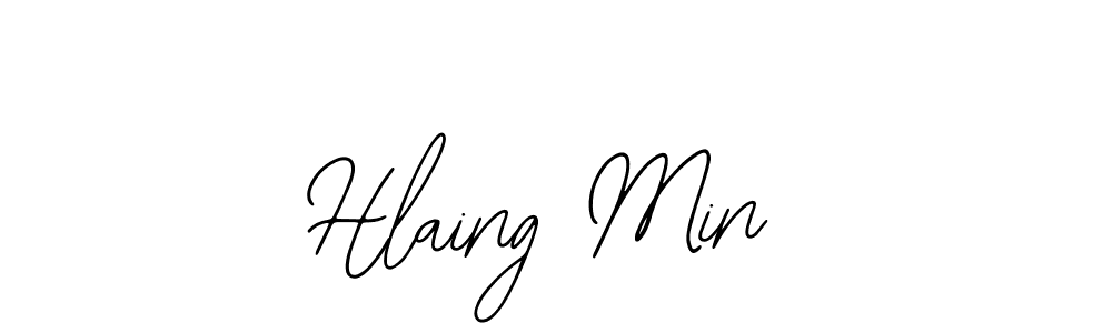 Design your own signature with our free online signature maker. With this signature software, you can create a handwritten (Bearetta-2O07w) signature for name Hlaing Min. Hlaing Min signature style 12 images and pictures png