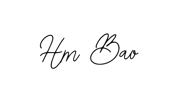 Design your own signature with our free online signature maker. With this signature software, you can create a handwritten (Bearetta-2O07w) signature for name Hm Bao. Hm Bao signature style 12 images and pictures png