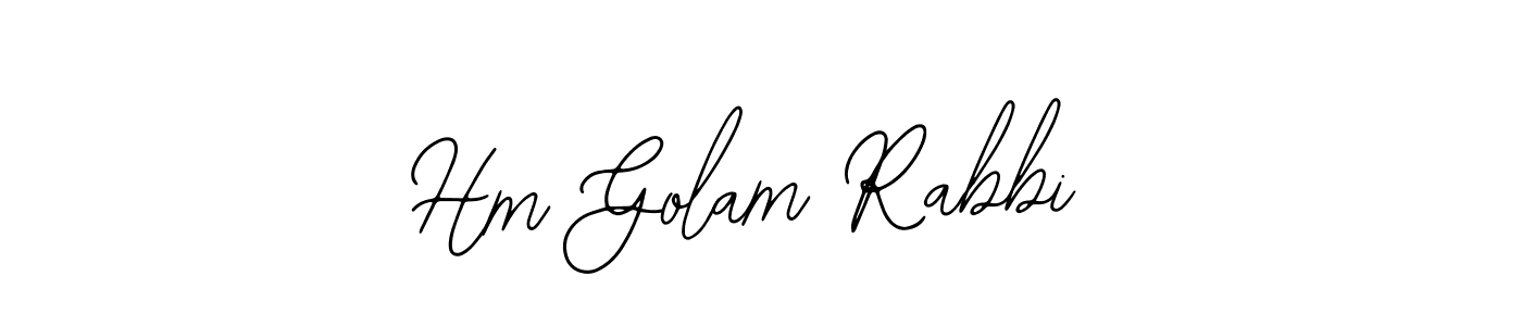 Design your own signature with our free online signature maker. With this signature software, you can create a handwritten (Bearetta-2O07w) signature for name Hm Golam Rabbi. Hm Golam Rabbi signature style 12 images and pictures png