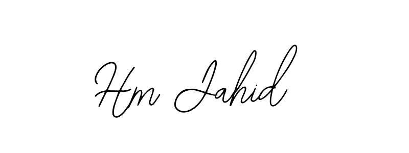 The best way (Bearetta-2O07w) to make a short signature is to pick only two or three words in your name. The name Hm Jahid include a total of six letters. For converting this name. Hm Jahid signature style 12 images and pictures png