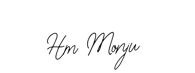 How to make Hm Monju name signature. Use Bearetta-2O07w style for creating short signs online. This is the latest handwritten sign. Hm Monju signature style 12 images and pictures png