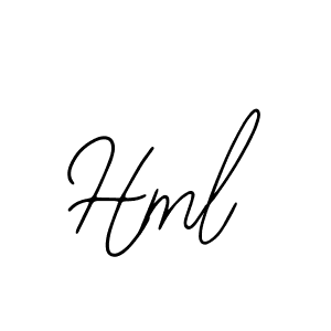 if you are searching for the best signature style for your name Hml. so please give up your signature search. here we have designed multiple signature styles  using Bearetta-2O07w. Hml signature style 12 images and pictures png