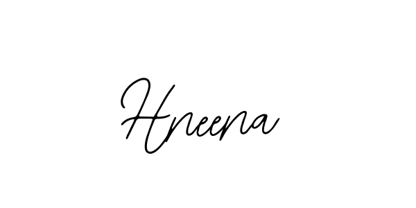 How to make Hneena name signature. Use Bearetta-2O07w style for creating short signs online. This is the latest handwritten sign. Hneena signature style 12 images and pictures png