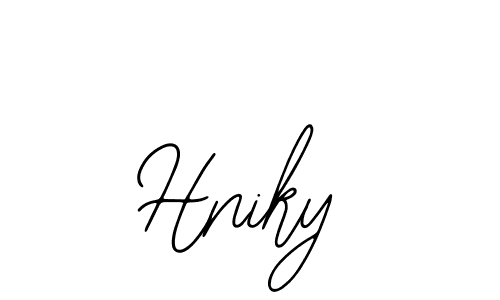 The best way (Bearetta-2O07w) to make a short signature is to pick only two or three words in your name. The name Hniky include a total of six letters. For converting this name. Hniky signature style 12 images and pictures png