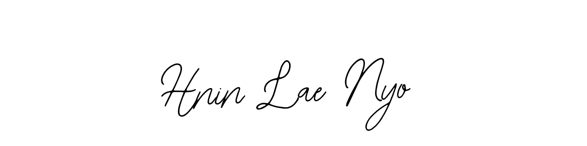 You can use this online signature creator to create a handwritten signature for the name Hnin Lae Nyo. This is the best online autograph maker. Hnin Lae Nyo signature style 12 images and pictures png