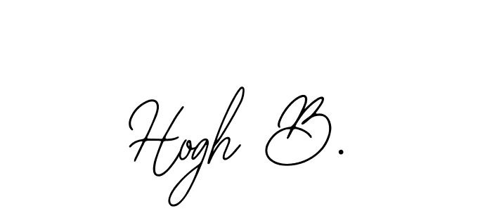 How to make Hogh B. name signature. Use Bearetta-2O07w style for creating short signs online. This is the latest handwritten sign. Hogh B. signature style 12 images and pictures png