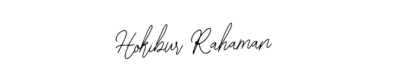 How to make Hokibur Rahaman name signature. Use Bearetta-2O07w style for creating short signs online. This is the latest handwritten sign. Hokibur Rahaman signature style 12 images and pictures png