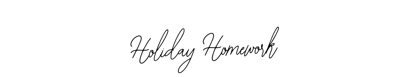 Design your own signature with our free online signature maker. With this signature software, you can create a handwritten (Bearetta-2O07w) signature for name Holiday Homework. Holiday Homework signature style 12 images and pictures png