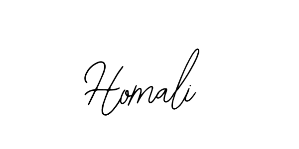 Use a signature maker to create a handwritten signature online. With this signature software, you can design (Bearetta-2O07w) your own signature for name Homali. Homali signature style 12 images and pictures png
