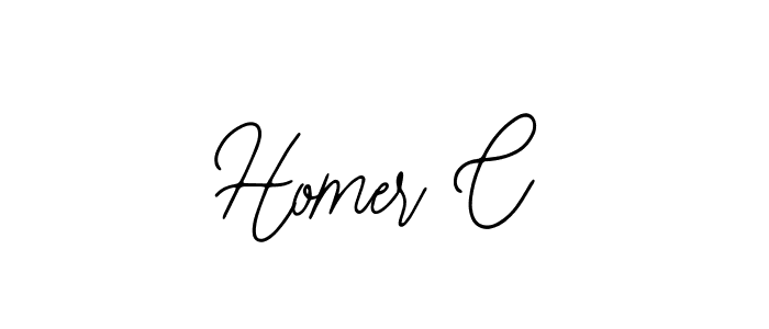How to make Homer C name signature. Use Bearetta-2O07w style for creating short signs online. This is the latest handwritten sign. Homer C signature style 12 images and pictures png