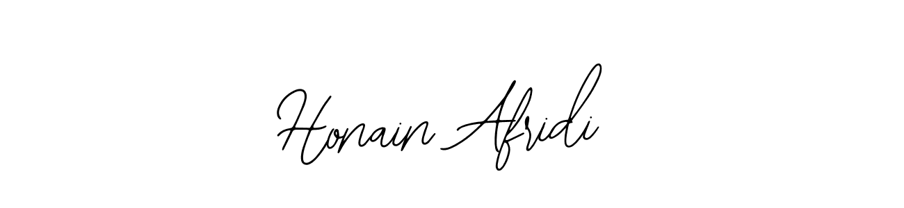 How to make Honain Afridi name signature. Use Bearetta-2O07w style for creating short signs online. This is the latest handwritten sign. Honain Afridi signature style 12 images and pictures png