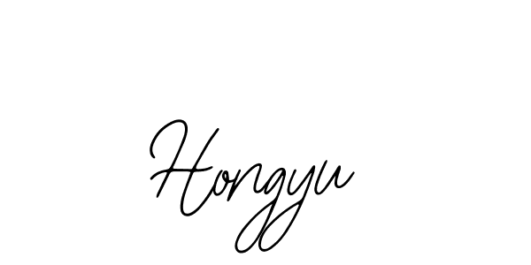 if you are searching for the best signature style for your name Hongyu. so please give up your signature search. here we have designed multiple signature styles  using Bearetta-2O07w. Hongyu signature style 12 images and pictures png