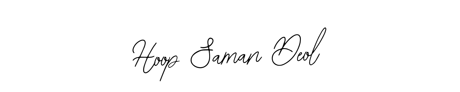 How to make Hoop Saman Deol name signature. Use Bearetta-2O07w style for creating short signs online. This is the latest handwritten sign. Hoop Saman Deol signature style 12 images and pictures png