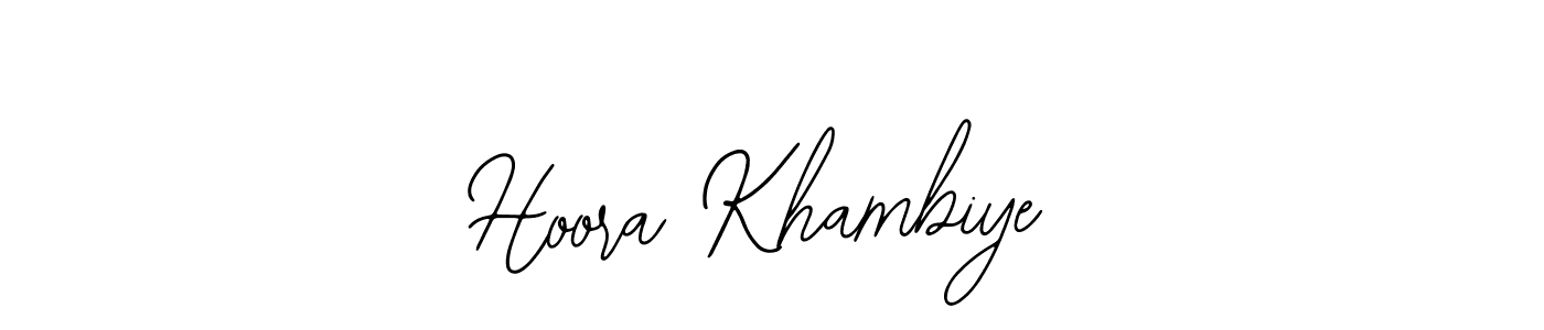Make a beautiful signature design for name Hoora Khambiye. With this signature (Bearetta-2O07w) style, you can create a handwritten signature for free. Hoora Khambiye signature style 12 images and pictures png