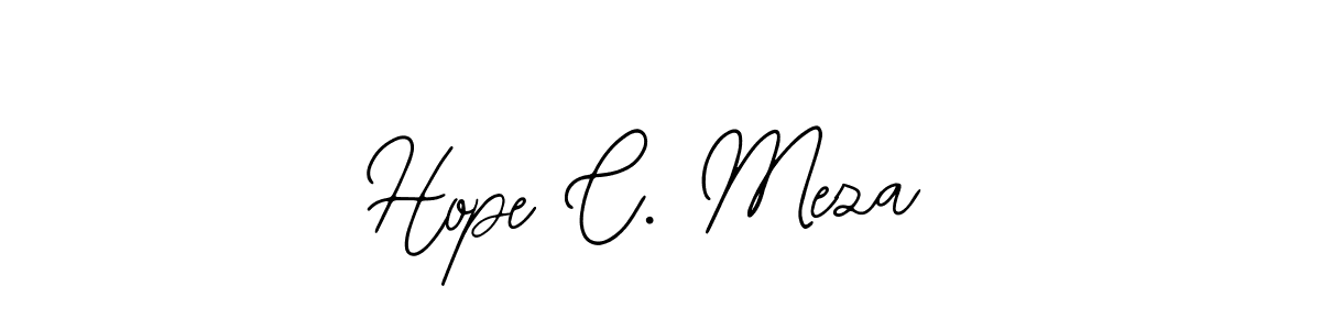 Use a signature maker to create a handwritten signature online. With this signature software, you can design (Bearetta-2O07w) your own signature for name Hope C. Meza. Hope C. Meza signature style 12 images and pictures png