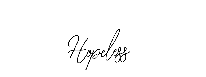 Design your own signature with our free online signature maker. With this signature software, you can create a handwritten (Bearetta-2O07w) signature for name Hopeless. Hopeless signature style 12 images and pictures png