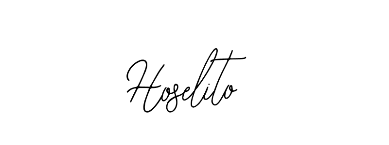 Use a signature maker to create a handwritten signature online. With this signature software, you can design (Bearetta-2O07w) your own signature for name Hoselito. Hoselito signature style 12 images and pictures png