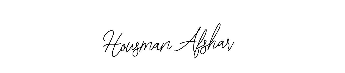 Use a signature maker to create a handwritten signature online. With this signature software, you can design (Bearetta-2O07w) your own signature for name Housman Afshar. Housman Afshar signature style 12 images and pictures png