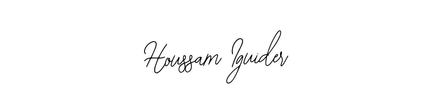 The best way (Bearetta-2O07w) to make a short signature is to pick only two or three words in your name. The name Houssam Iguider include a total of six letters. For converting this name. Houssam Iguider signature style 12 images and pictures png
