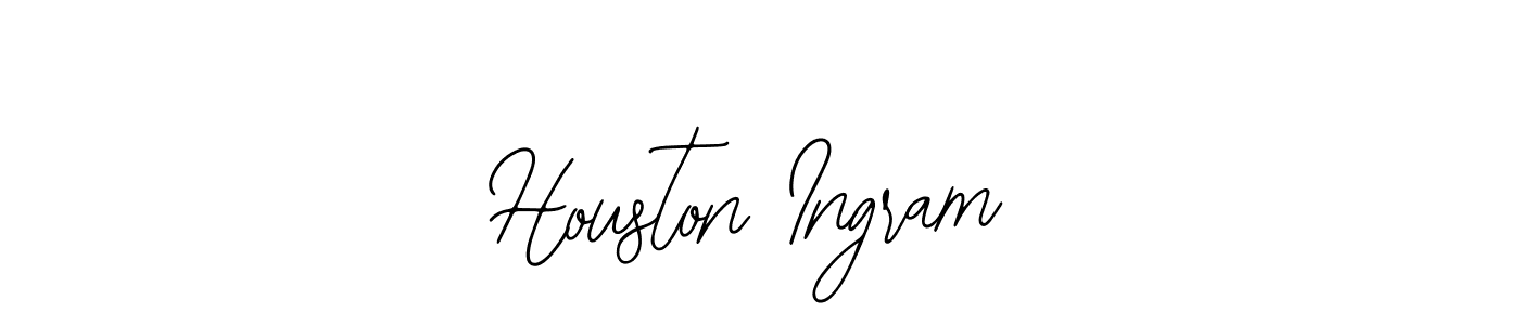 How to make Houston Ingram name signature. Use Bearetta-2O07w style for creating short signs online. This is the latest handwritten sign. Houston Ingram signature style 12 images and pictures png