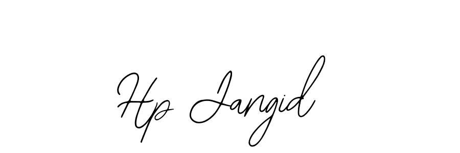 How to make Hp Jangid name signature. Use Bearetta-2O07w style for creating short signs online. This is the latest handwritten sign. Hp Jangid signature style 12 images and pictures png