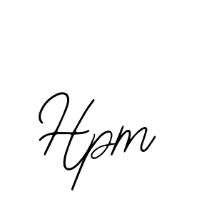 Design your own signature with our free online signature maker. With this signature software, you can create a handwritten (Bearetta-2O07w) signature for name Hpm. Hpm signature style 12 images and pictures png