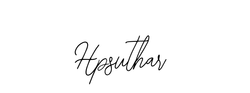 How to make Hpsuthar name signature. Use Bearetta-2O07w style for creating short signs online. This is the latest handwritten sign. Hpsuthar signature style 12 images and pictures png