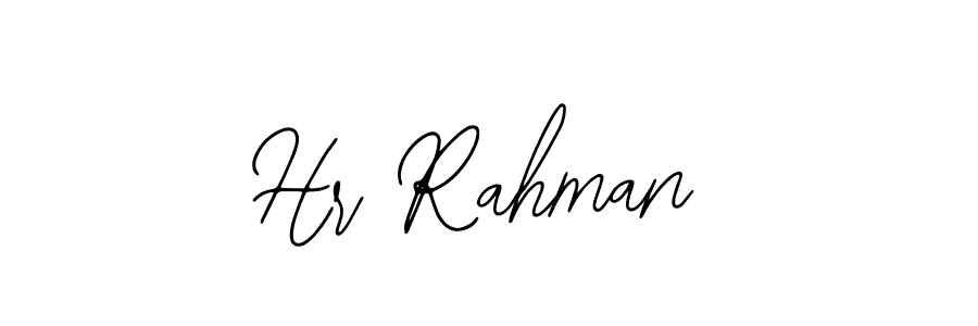 How to make Hr Rahman name signature. Use Bearetta-2O07w style for creating short signs online. This is the latest handwritten sign. Hr Rahman signature style 12 images and pictures png