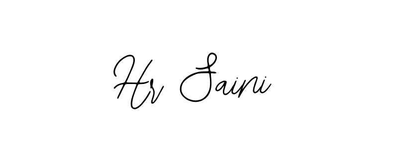 Design your own signature with our free online signature maker. With this signature software, you can create a handwritten (Bearetta-2O07w) signature for name Hr Saini. Hr Saini signature style 12 images and pictures png