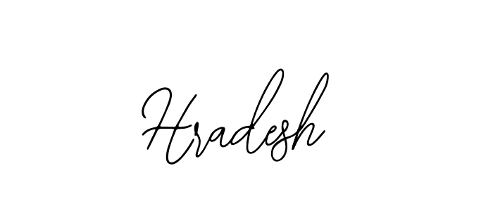 How to make Hradesh name signature. Use Bearetta-2O07w style for creating short signs online. This is the latest handwritten sign. Hradesh signature style 12 images and pictures png