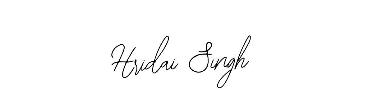 You should practise on your own different ways (Bearetta-2O07w) to write your name (Hridai Singh) in signature. don't let someone else do it for you. Hridai Singh signature style 12 images and pictures png