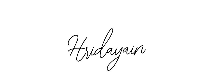 How to make Hridayain name signature. Use Bearetta-2O07w style for creating short signs online. This is the latest handwritten sign. Hridayain signature style 12 images and pictures png