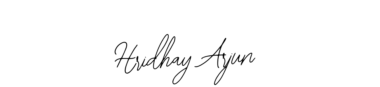 The best way (Bearetta-2O07w) to make a short signature is to pick only two or three words in your name. The name Hridhay Arjun include a total of six letters. For converting this name. Hridhay Arjun signature style 12 images and pictures png