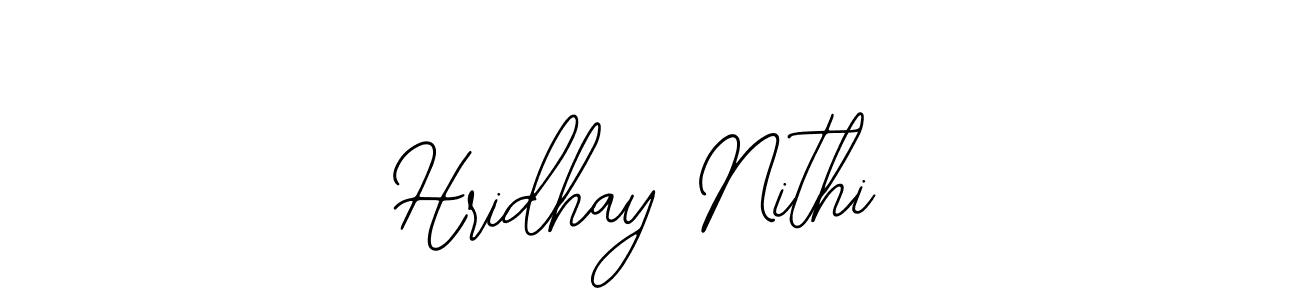 Use a signature maker to create a handwritten signature online. With this signature software, you can design (Bearetta-2O07w) your own signature for name Hridhay Nithi. Hridhay Nithi signature style 12 images and pictures png