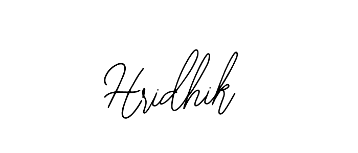 Use a signature maker to create a handwritten signature online. With this signature software, you can design (Bearetta-2O07w) your own signature for name Hridhik. Hridhik signature style 12 images and pictures png