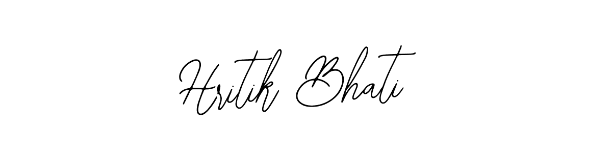 Use a signature maker to create a handwritten signature online. With this signature software, you can design (Bearetta-2O07w) your own signature for name Hritik Bhati. Hritik Bhati signature style 12 images and pictures png