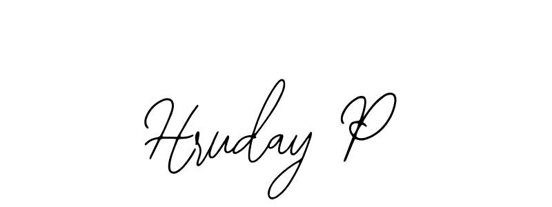 It looks lik you need a new signature style for name Hruday P. Design unique handwritten (Bearetta-2O07w) signature with our free signature maker in just a few clicks. Hruday P signature style 12 images and pictures png