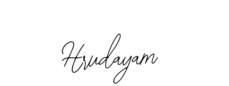 How to make Hrudayam name signature. Use Bearetta-2O07w style for creating short signs online. This is the latest handwritten sign. Hrudayam signature style 12 images and pictures png