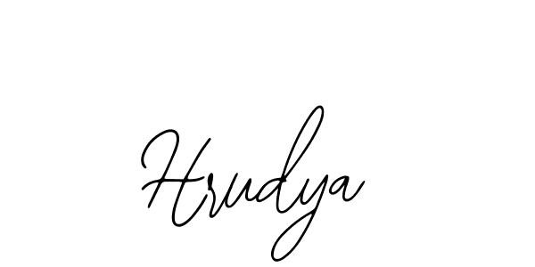 Best and Professional Signature Style for Hrudya. Bearetta-2O07w Best Signature Style Collection. Hrudya signature style 12 images and pictures png