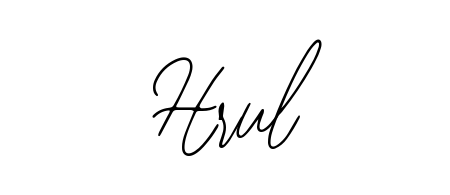 How to make Hrul name signature. Use Bearetta-2O07w style for creating short signs online. This is the latest handwritten sign. Hrul signature style 12 images and pictures png