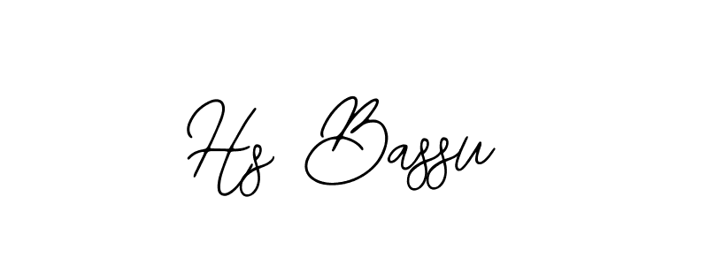 Use a signature maker to create a handwritten signature online. With this signature software, you can design (Bearetta-2O07w) your own signature for name Hs Bassu. Hs Bassu signature style 12 images and pictures png