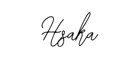 Give your name Hsaka an exquisite flair with the Bearetta-2O07w script font. Ideal for contracts, resumes, and formal letterheads. Hsaka signature style 12 images and pictures png