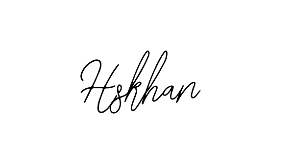 Use a signature maker to create a handwritten signature online. With this signature software, you can design (Bearetta-2O07w) your own signature for name Hskhan. Hskhan signature style 12 images and pictures png